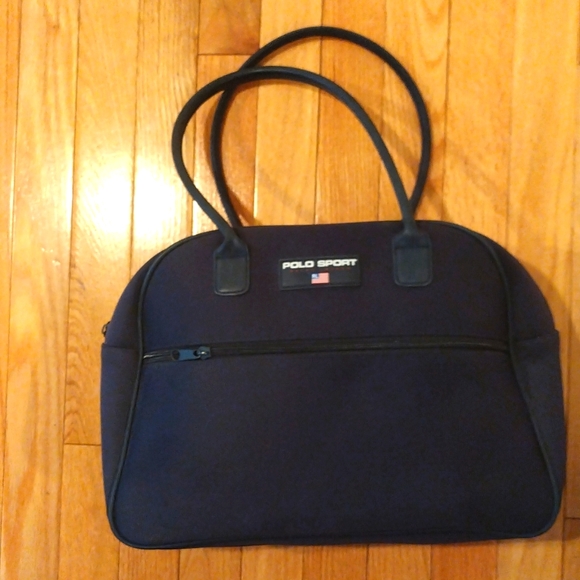 Ralph Lauren Handbags - - Ralph Lauren polo sport scuba material front zip pocket satchel